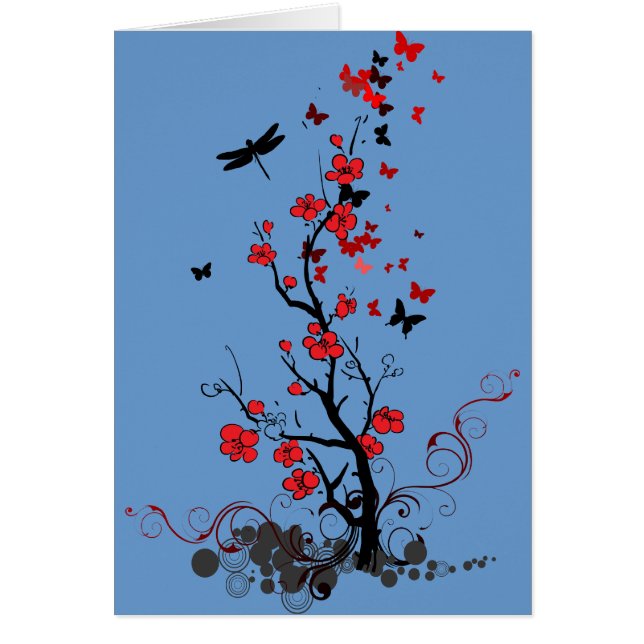 Flores negras y rojas (Frente)