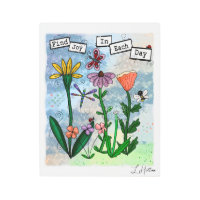 Flores, notas musicales y arte de la alegría