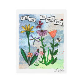Flores, notas musicales y arte de la alegría