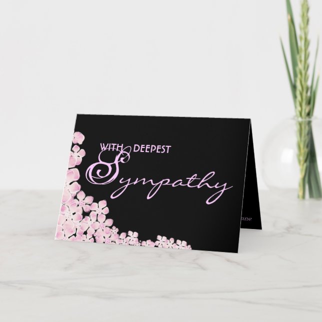 Flores orientales rosadas tarjeta personalizado de (Anverso)