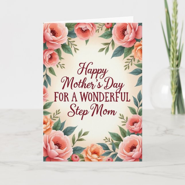 Flores para el Día de la Madre Querida Tarjeta (Anverso)