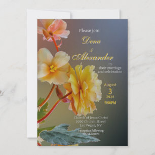 Flores para la invitación a la boda plana de su Bo