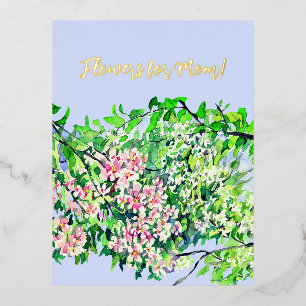 Flores para la mejor mamá! Tarjeta postal festiva 