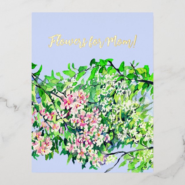 Flores para la mejor mamá! Tarjeta postal festiva  (Anverso)