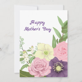 Flores Para Su Tarjeta De Vacaciones Plana