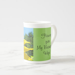 Flores para tazas de mi hermosa esposa! Girasoles