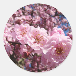 Flores pegatinas sellos de flores de árbol rosa de