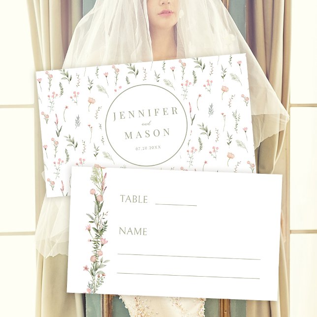 Flores pequeñas y rosas modernas bodas tarjetas de (Subido por el creador)