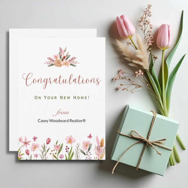 Flores personalizadas felicitaciones de Realtor (Subido por el creador)