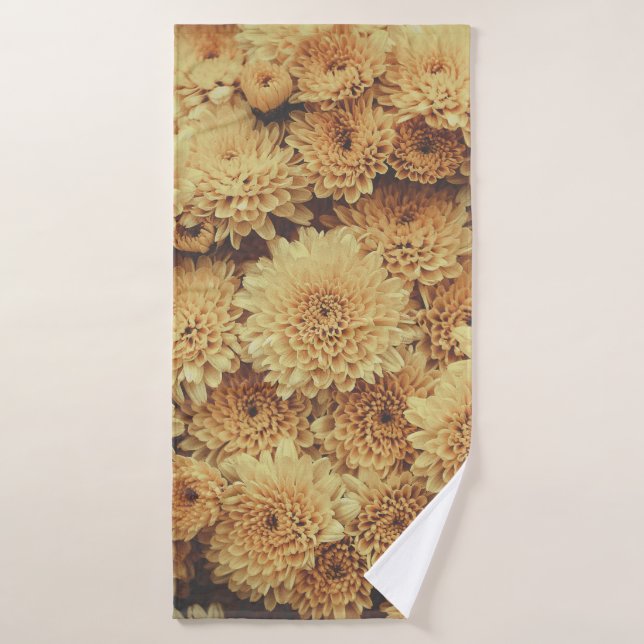 FLORES PETALIZADOS AMARILLOS (Toalla de baño)