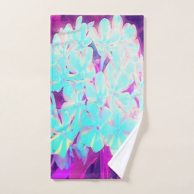 Flores Phlox de hierbabuena con hierbabuena azul d (Toalla de mano)