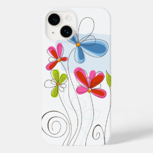 Flores pintadas en Funda para iPhone 14