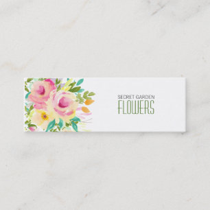 Flores pintadas Flores Floristería Skinny tarjetas