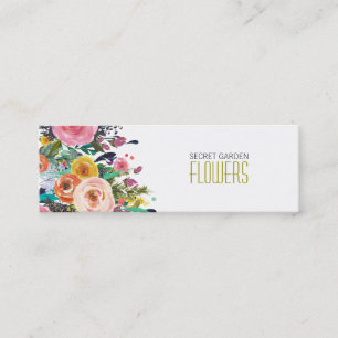 Flores pintadas Flores Floristería Skinny tarjetas