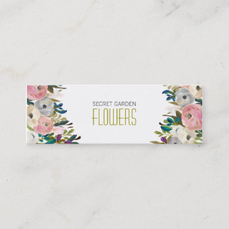 Flores pintadas Flores Floristería Skinny tarjetas