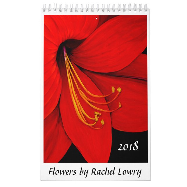 Flores por el calendario de Raquel Lowry 2018 (Tapa)