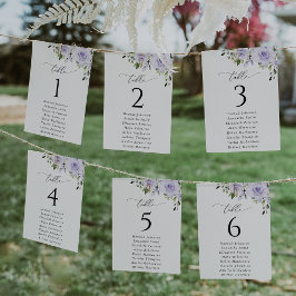 Flores púrpura, Flores de Lino, Tarjetas De La Tab