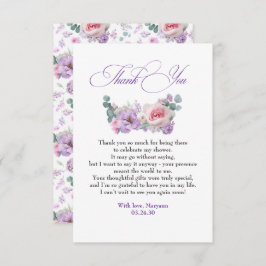 Flores púrpura y rosadas Agradecimiento botánico