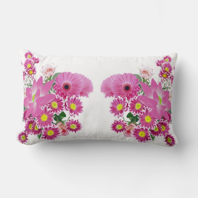 Flores púrpuras rosadas Acogedoras almohadas (Anverso)