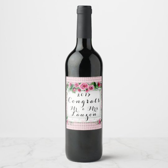 FLORES QUE CASAN LA BOTELLA DE LA ETIQUETA DE 2