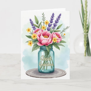 Flores Radiantes Tarjeta de la Abuela