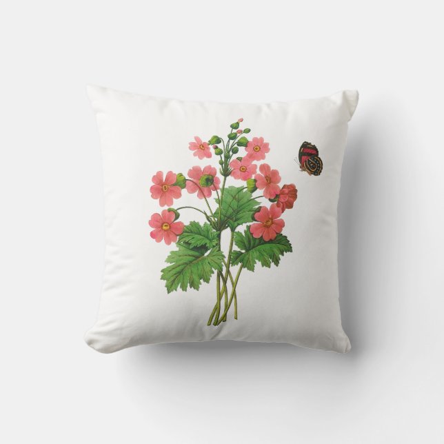 Flores Redoute Acento Almohada Romántica (Anverso)