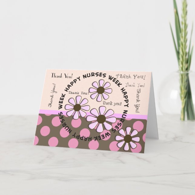 Flores retras de la enfermera de la tarjeta feliz (Anverso)