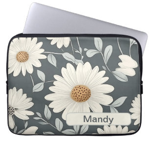 Flores retro 3 funda para portátil