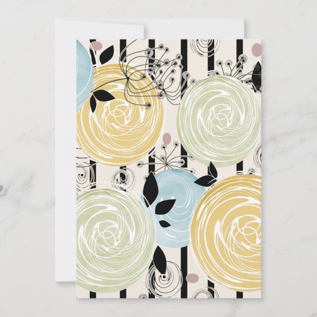 Flores retro, abstractas (Anverso)