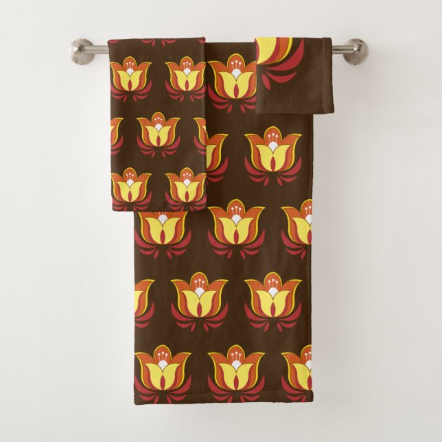 Flores retro de los años 70 (In situ)