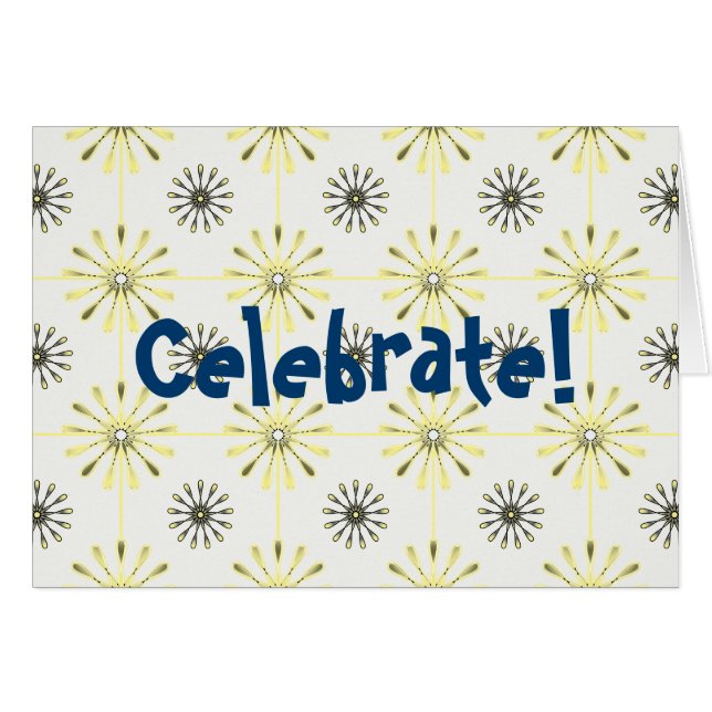 Flores Retro Espirales Elija Su Color De Fondo (Anverso (Horizontal))