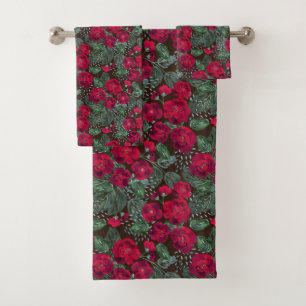 Flores rojas, acuarela floral.