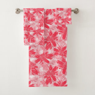 Flores rojas en blanco.