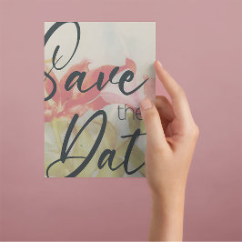 Flores rojas Guardar la plantilla de fecha