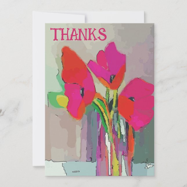 Flores rojas y azules (Anverso)