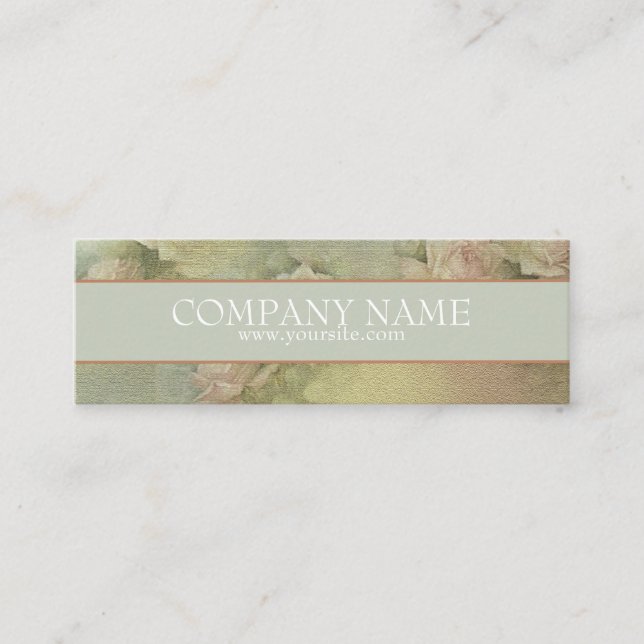 Flores románticas - Etiqueta de precio de mercader (Anverso)