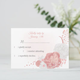 flores románticas rosas y blancas botánicas RSVP c