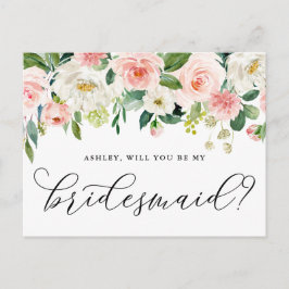 Flores románticas serás mi tarjeta de novia