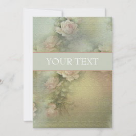 Flores románticas - Tarjeta de invitación