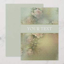 Flores románticas - Tarjeta de invitación