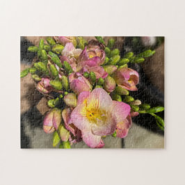 Flores rosa brillantes Rompecabezas