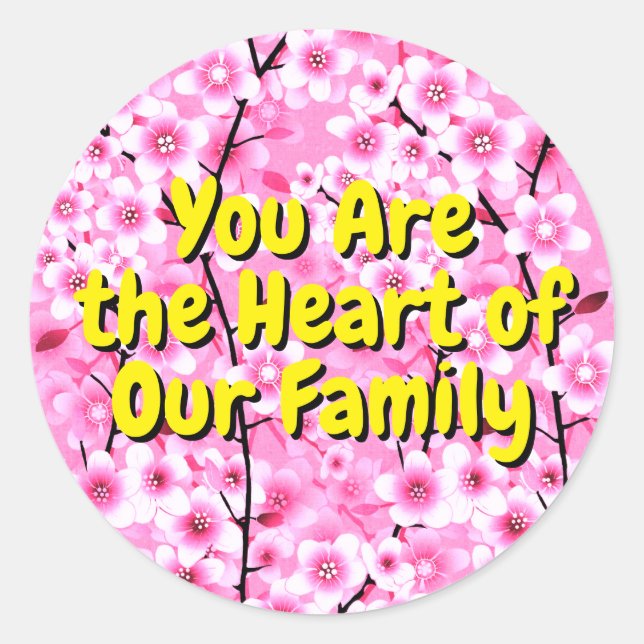 Flores rosa elegantes | Pegatinas de familia flora (Anverso)