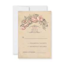 Flores rosa vintage corona boda moda RSVP