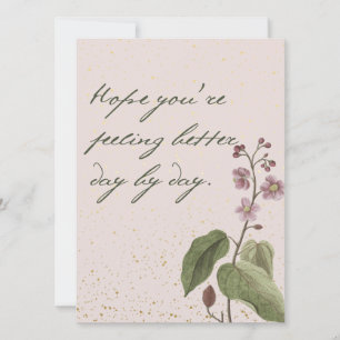 Flores rosa y malva blandas con mensaje