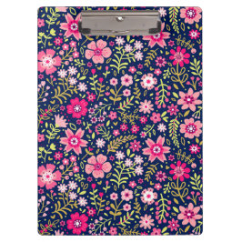 Flores rosadas calientes Ditzy | Portapapeles de f