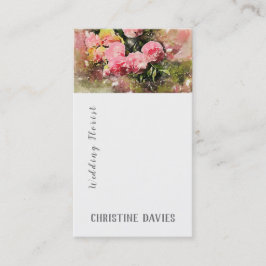 Flores rosadas, casando la tarjeta de visita del