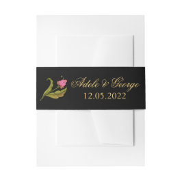 Flores rosadas | Cintas para invitaciones