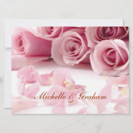 Flores rosadas de boda Invitación elegante popular