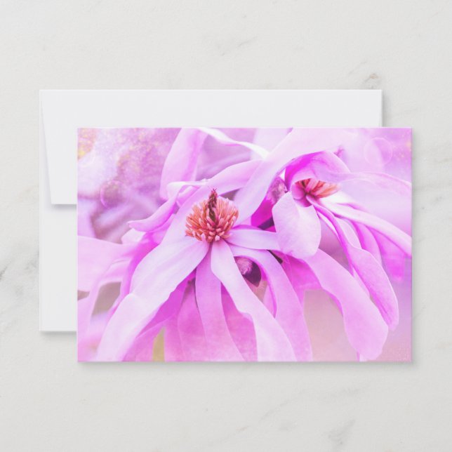 Flores rosadas de Bonito RSVP (Anverso)