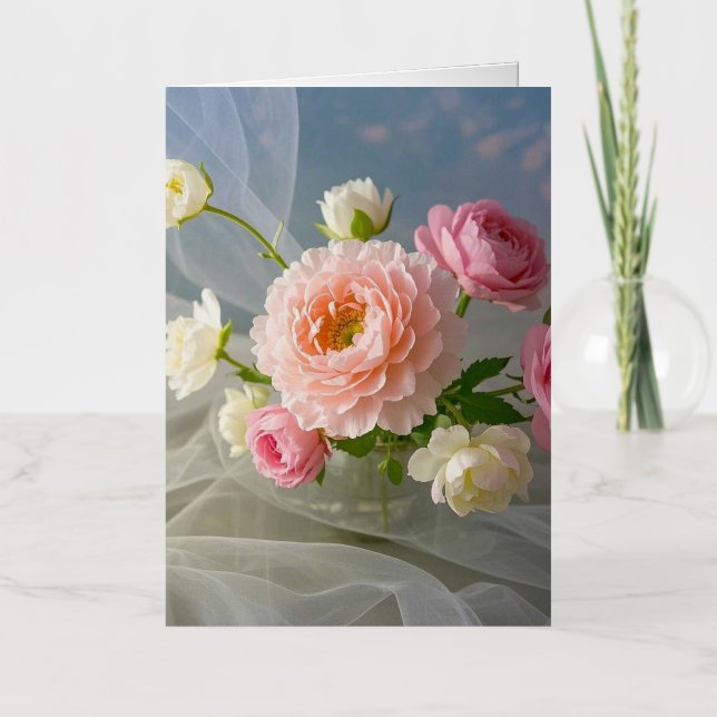 Flores rosadas delicadas atemporales elegantes (Anverso)